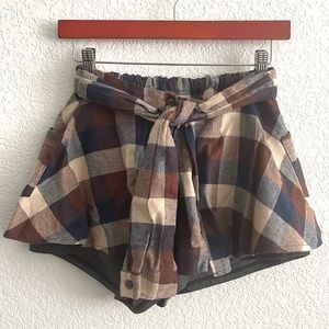 Gypsy Warrior Plaid Skort Small